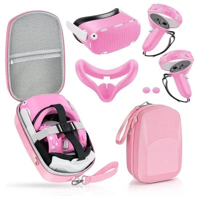 Gamax Oculus Quest 2 Console Silicon Case - Pink